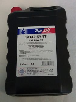 Motorový olej 10W-40 polosyntetický 5l - klikněte pro větší náhled